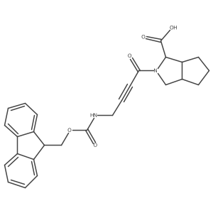 2-[4-({[(9H-fluoren-9-yl)methoxy]carbonyl}amino)but-2-ynoyl]-octahydrocyclopenta[c]pyrrole-1-carboxylic acid Structure