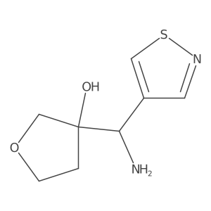 3-[Amino(1,2-thiazol-4-yl)methyl]oxolan-3-ol Structure