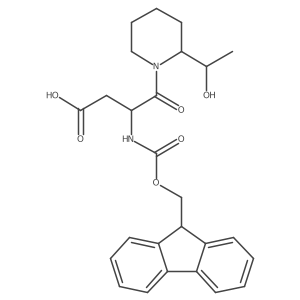 3-({[(9H-fluoren-9-yl)methoxy]carbonyl}amino)-4-[2-(1-hydroxyethyl)piperidin-1-yl]-4-oxobutanoic acid Structure