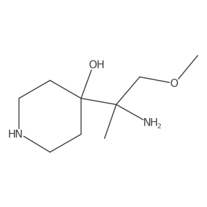 4-(2-Amino-1-methoxypropan-2-yl)piperidin-4-ol Structure