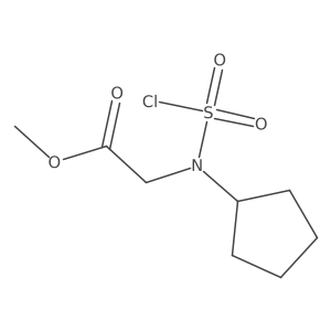 Methyl 2-[(chlorosulfonyl)(cyclopentyl)amino]acetate结构式