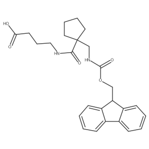 4-({1-[({[(9H-fluoren-9-yl)methoxy]carbonyl}amino)methyl]cyclopentyl}formamido)butanoic acid Structure