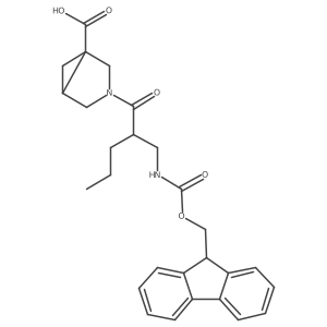 3-{2-[({[(9H-fluoren-9-yl)methoxy]carbonyl}amino)methyl]pentanoyl}-3-azabicyclo[3.1.0]hexane-1-carboxylic acid Structure