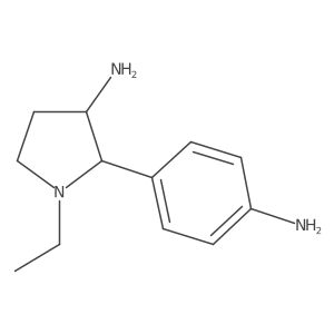 2-(4-Aminophenyl)-1-ethylpyrrolidin-3-amine结构式
