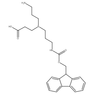 3-[(3-aminopropyl)[3-({[(9H-fluoren-9-yl)methoxy]carbonyl}amino)propyl]amino]propanoic acid结构式
