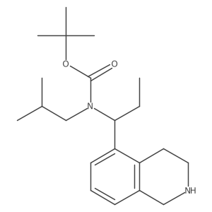 tert-butyl N-(2-methylpropyl)-N-[1-(1,2,3,4-tetrahydroisoquinolin-5-yl)propyl]carbamate结构式