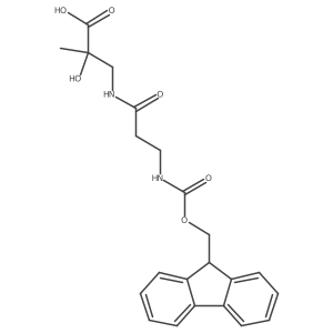 3-[3-({[(9H-fluoren-9-yl)methoxy]carbonyl}amino)propanamido]-2-hydroxy-2-methylpropanoic acid结构式