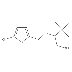 2-{[(5-Chlorofuran-2-yl)methyl]sulfanyl}-3,3-dimethylbutan-1-amine Structure
