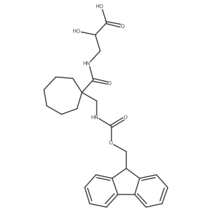 3-({1-[({[(9H-fluoren-9-yl)methoxy]carbonyl}amino)methyl]cycloheptyl}formamido)-2-hydroxypropanoic acid结构式