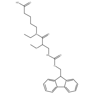 5-[N-ethyl-3-({[(9H-fluoren-9-yl)methoxy]carbonyl}amino)-2-methoxypropanamido]pentanoic acid Structure