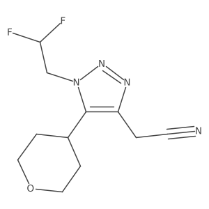 2-[1-(2,2-difluoroethyl)-5-(oxan-4-yl)-1H-1,2,3-triazol-4-yl]acetonitrile Structure