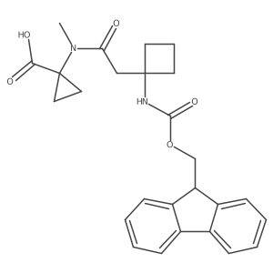 1-{2-[1-({[(9H-fluoren-9-yl)methoxy]carbonyl}amino)cyclobutyl]-N-methylacetamido}cyclopropane-1-carboxylic acid Structure