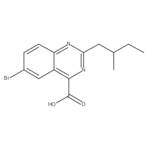 6-Bromo-2-(2-methylbutyl)quinazoline-4-carboxylic acid结构式