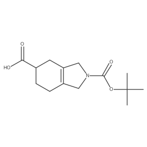 2-[(tert-butoxy)carbonyl]-2,3,4,5,6,7-hexahydro-1H-isoindole-5-carboxylic acid结构式