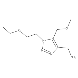 [1-(2-ethoxyethyl)-5-(methoxymethyl)-1H-1,2,3-triazol-4-yl]methanamine结构式