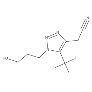 2-[1-(3-hydroxypropyl)-5-(trifluoromethyl)-1H-1,2,3-triazol-4-yl]acetonitrile Structure