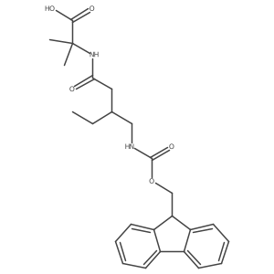 2-{3-[({[(9H-fluoren-9-yl)methoxy]carbonyl}amino)methyl]pentanamido}-2-methylpropanoic acid Structure