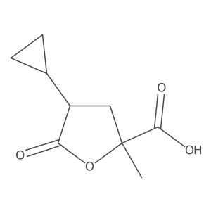 4-Cyclopropyl-2-methyl-5-oxooxolane-2-carboxylic acid Structure