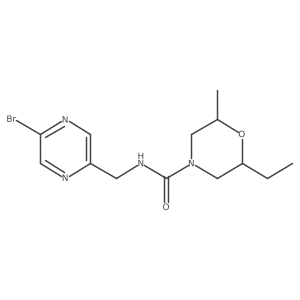 N-[(5-Bromopyrazin-2-yl)methyl]-2-ethyl-6-methylmorpholine-4-carboxamide Structure