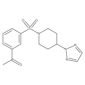 1-(3-((4-(2H-1,2,3-triazol-2-yl)piperidin-1-yl)sulfonyl)phenyl)ethanone结构式