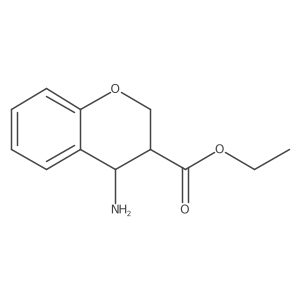 rac-ethyl (3R,4S)-4-amino-3,4-dihydro-2H-1-benzopyran-3-carboxylate结构式