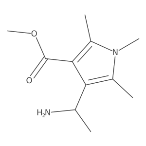 methyl 4-[(1S)-1-aminoethyl]-1,2,5-trimethyl-1H-pyrrole-3-carboxylate结构式