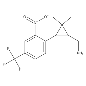 rac-[(1R,3R)-2,2-dimethyl-3-[2-nitro-4-(trifluoromethyl)phenyl]cyclopropyl]methanamine Structure