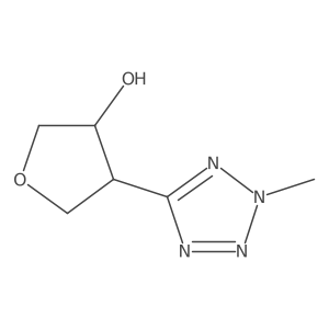 rac-(3R,4S)-4-(2-methyl-2H-1,2,3,4-tetrazol-5-yl)oxolan-3-ol结构式