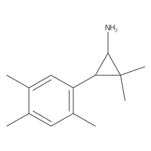 rac-(1R,3S)-2,2-dimethyl-3-(2,4,5-trimethylphenyl)cyclopropan-1-amine结构式