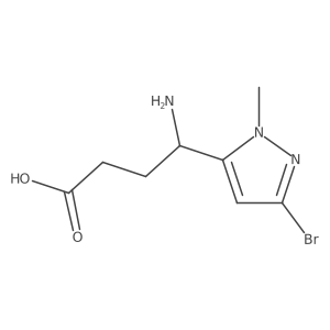 4-amino-4-(3-bromo-1-methyl-1H-pyrazol-5-yl)butanoic acid Structure