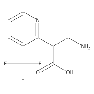 3-Amino-2-[3-(trifluoromethyl)pyridin-2-yl]propanoic acid结构式