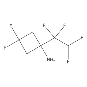 3,3-Difluoro-1-(1,1,2,2-tetrafluoroethyl)cyclobutan-1-amine结构式