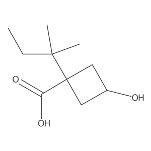 3-Hydroxy-1-(2-methylbutan-2-yl)cyclobutane-1-carboxylic acid结构式