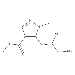 methyl 5-(3-amino-2-hydroxypropyl)-1-methyl-1H-pyrazole-4-carboxylate Structure