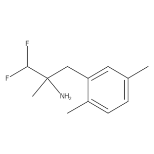 3-(2,5-Dimethylphenyl)-1,1-difluoro-2-methylpropan-2-amine Structure