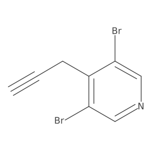 3,5-Dibromo-4-(prop-2-yn-1-yl)pyridine结构式