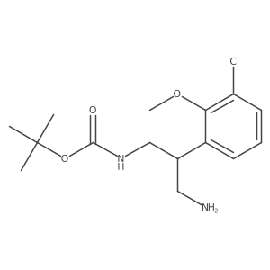 tert-butyl N-[3-amino-2-(3-chloro-2-methoxyphenyl)propyl]carbamate结构式