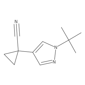 1-(1-tert-butyl-1H-pyrazol-4-yl)cyclopropane-1-carbonitrile结构式