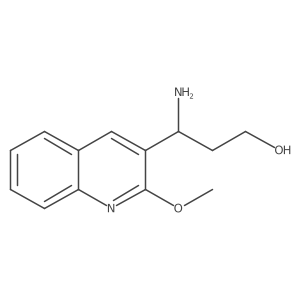 3-Amino-3-(2-methoxyquinolin-3-yl)propan-1-ol结构式