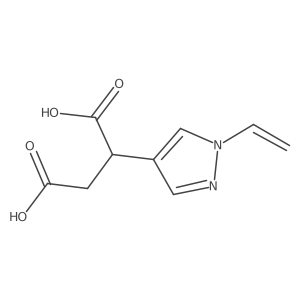 2-(1-ethenyl-1H-pyrazol-4-yl)butanedioic acid结构式
