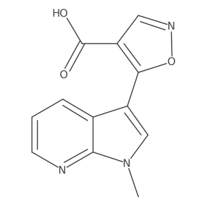 5-{1-methyl-1H-pyrrolo[2,3-b]pyridin-3-yl}-1,2-oxazole-4-carboxylic acid结构式