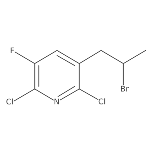 3-(2-Bromopropyl)-2,6-dichloro-5-fluoropyridine结构式