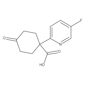 1-(5-Fluoropyridin-2-yl)-4-oxocyclohexane-1-carboxylic acid结构式