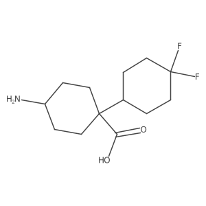4-Amino-1-(4,4-difluorocyclohexyl)cyclohexane-1-carboxylic acid结构式
