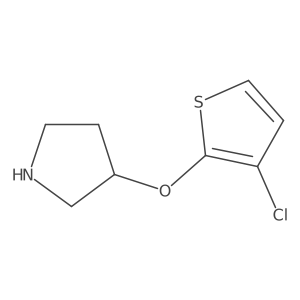 3-[(3-Chlorothiophen-2-yl)oxy]pyrrolidine结构式