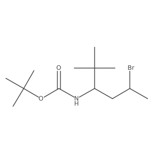 tert-butyl N-(5-bromo-2,2-dimethylhexan-3-yl)carbamate结构式