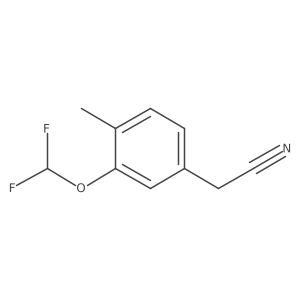2-[3-(Difluoromethoxy)-4-methylphenyl]acetonitrile结构式