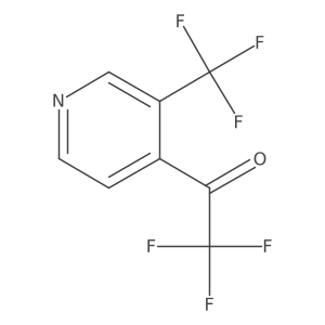 2,2,2-Trifluoro-1-[3-(trifluoromethyl)pyridin-4-yl]ethan-1-one结构式