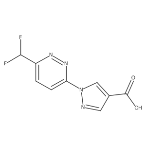 1-[6-(Difluoromethyl)pyridazin-3-yl]pyrazole-4-carboxylic acid结构式
