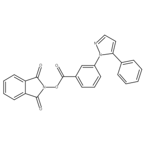 1,3-dioxo-2,3-dihydro-1H-isoindol-2-yl 3-(5-phenyl-1H-pyrazol-1-yl)benzoate结构式
